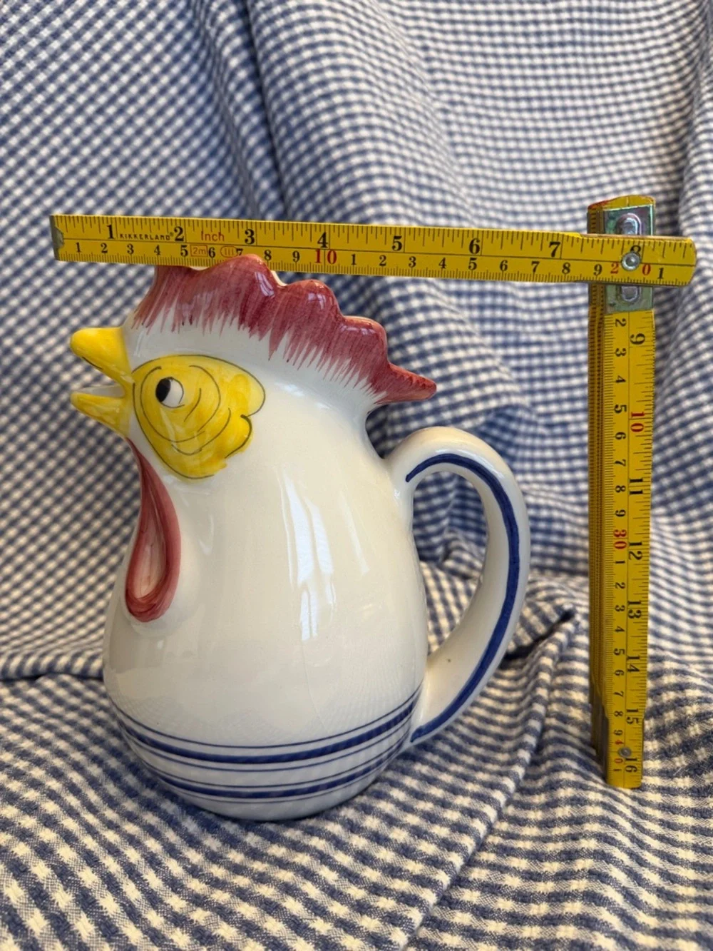 Fortebraccio Ceramiche, Italian Rooster Pitcher, Vintage Decor, Tuscan-inspired - Picture 8 of 11